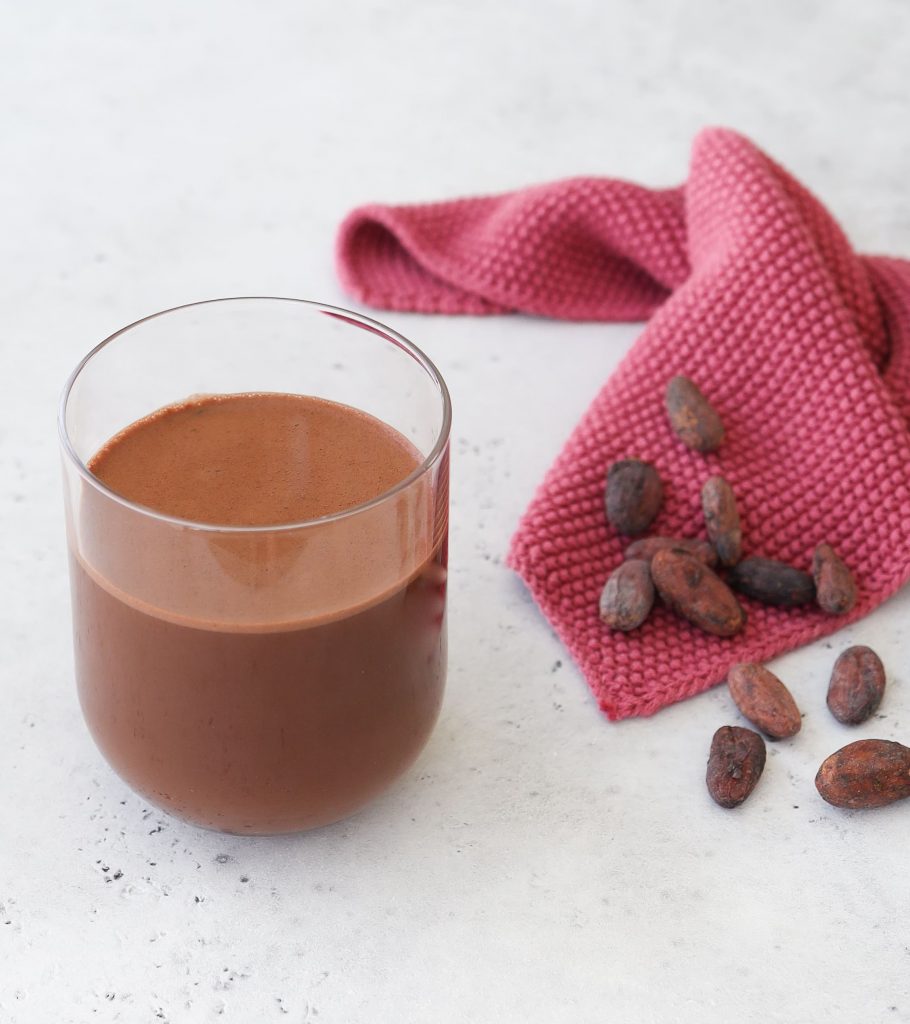 Batido de cacao y maca
