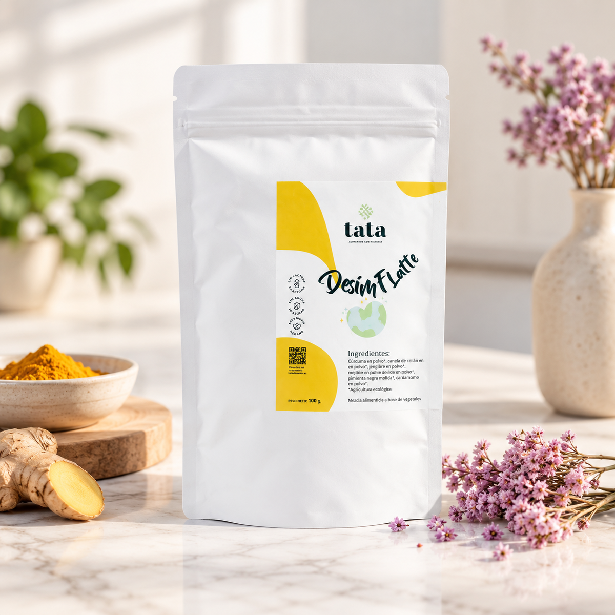 Desimf Latte - Bebida Digestiva con Cúrcuma y Jengibre