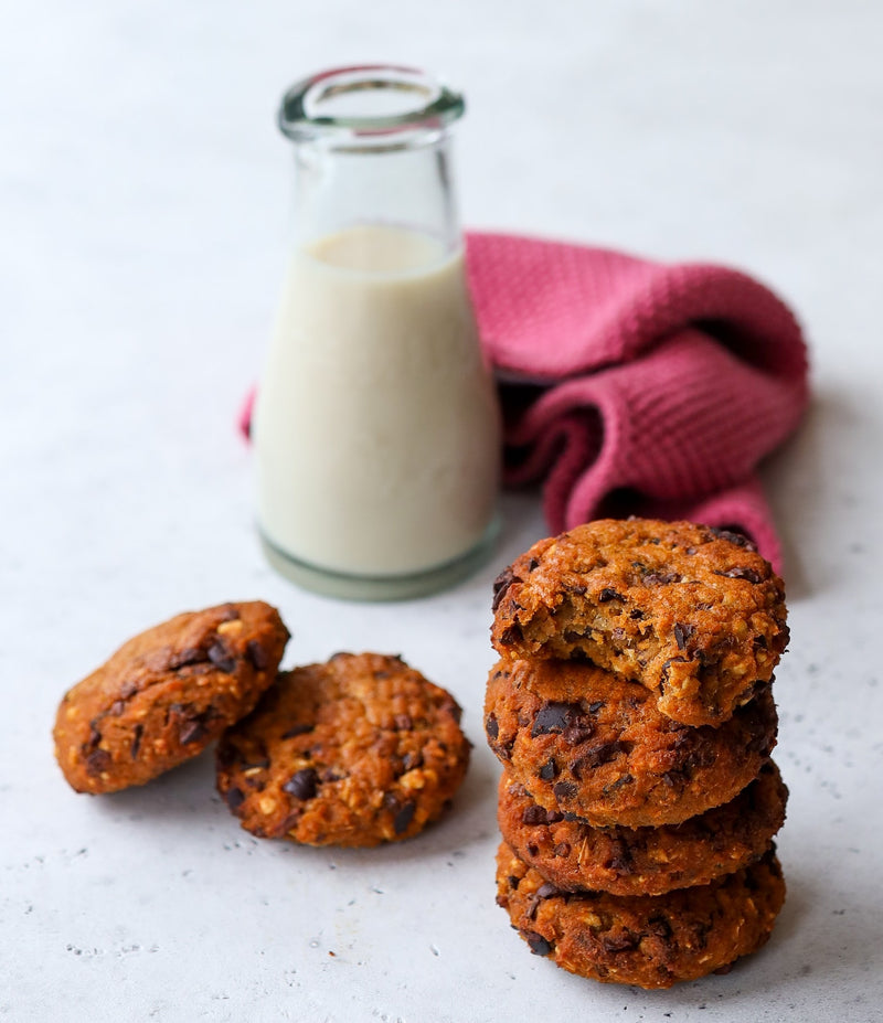 Galletas con harina de boniato y cacao nibs