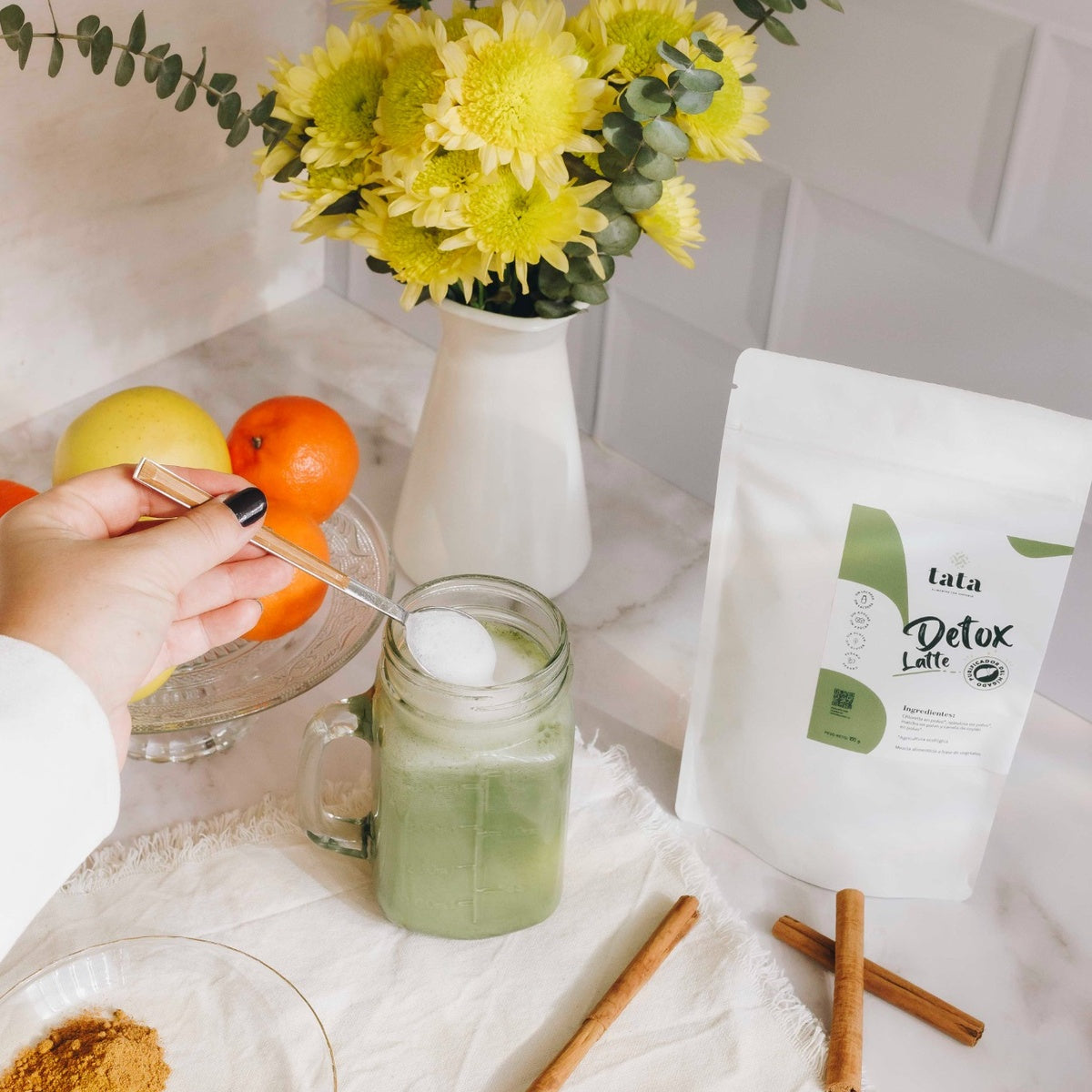 Detox Latte - Mezcla de Clorella, Spirulina y Matcha