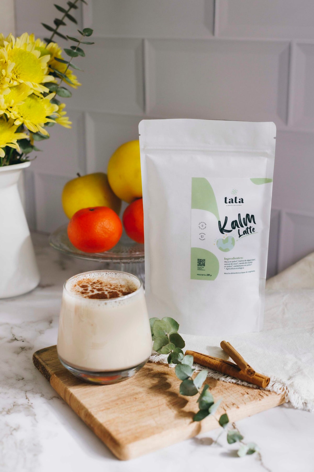 Kalm Latte, bebida de maca sin cafeína para la energía equilibrada, Tata Alimentos