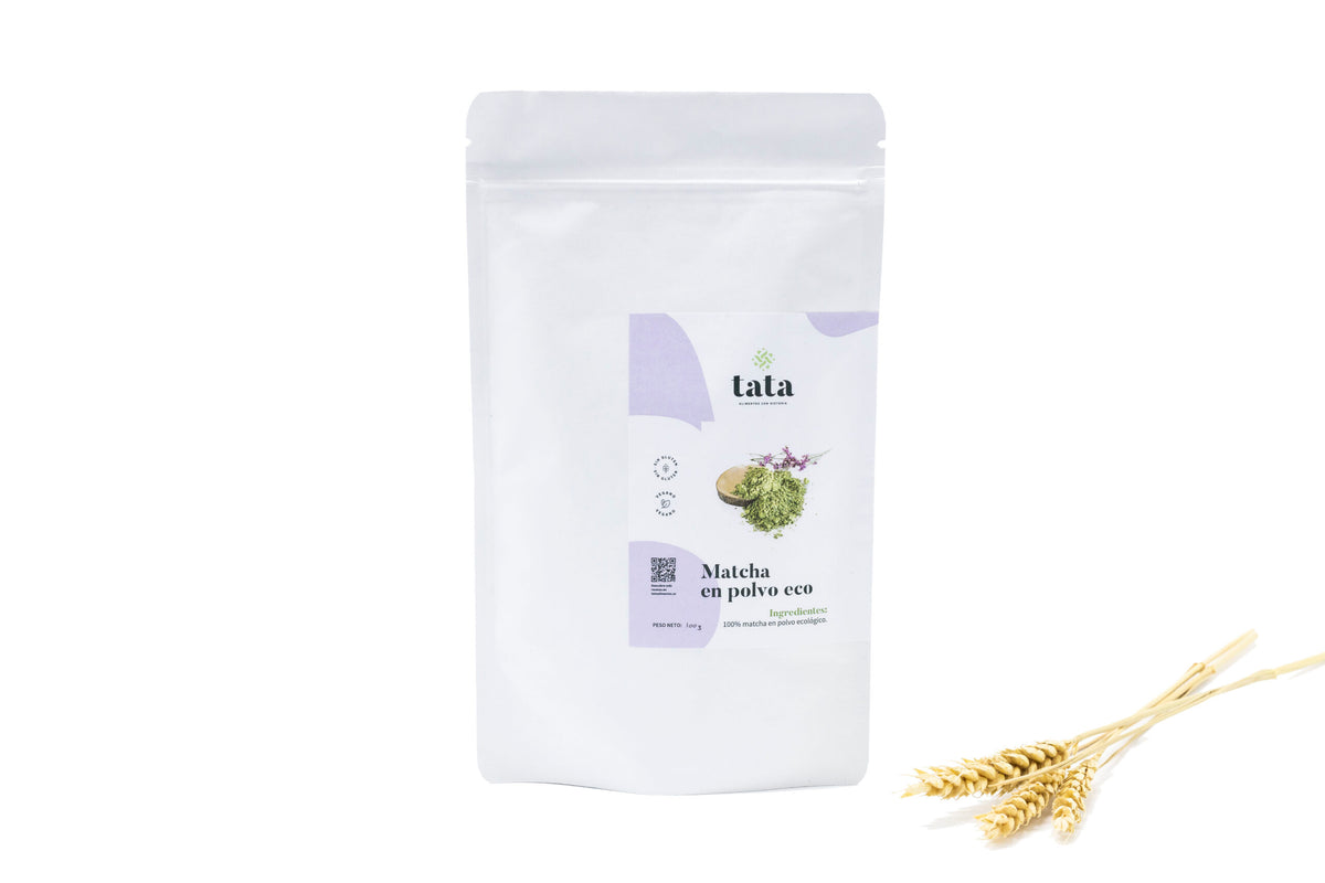 Matcha en polvo ecológico, té verde japonés, Tata Alimentos