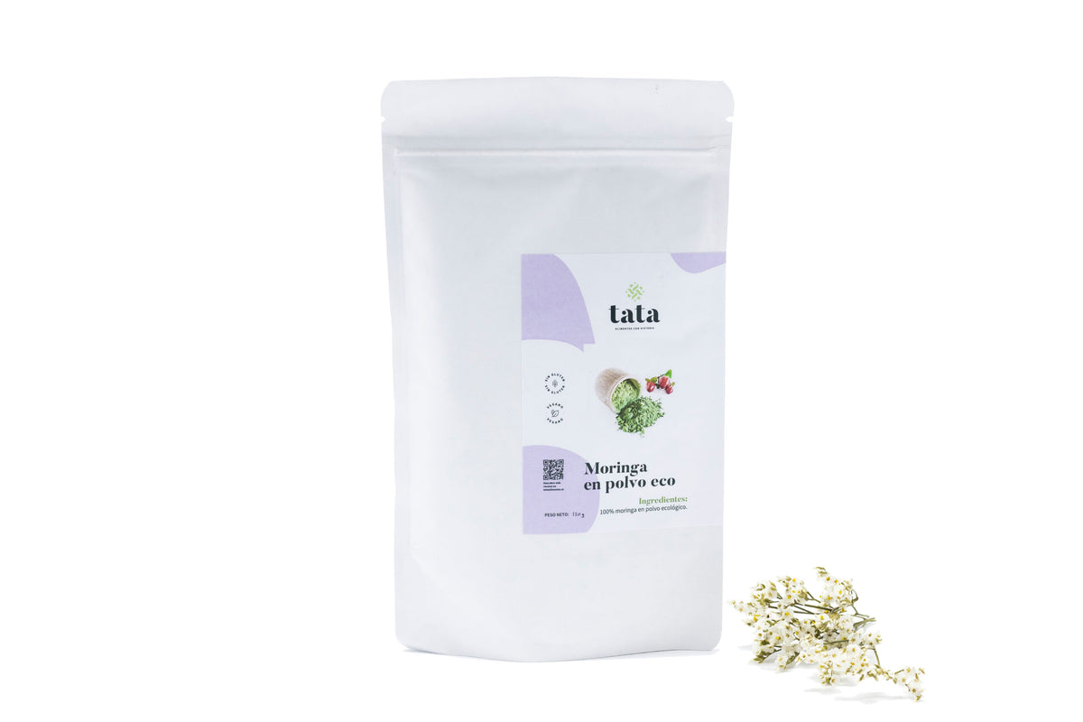 Moringa en polvo ecológica, árbol de la vida ayurvédico, Tata Alimentos