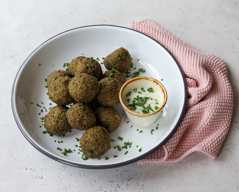 Falafel de spirulina