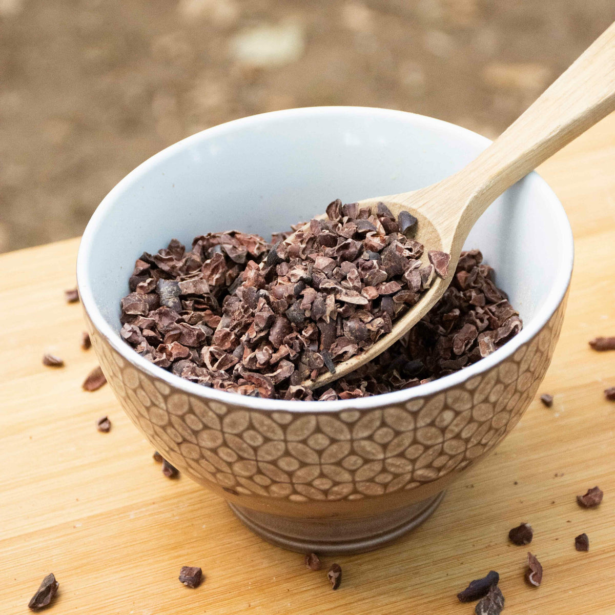 Cacao nibs eco Tata, textura del producto